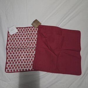 Pottery Barn Red Heart Pattern Pillow Cover